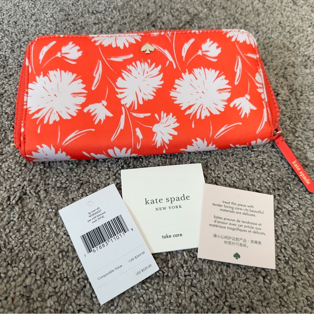 NWT Kate Spade Jae Wild Blossom Wallet